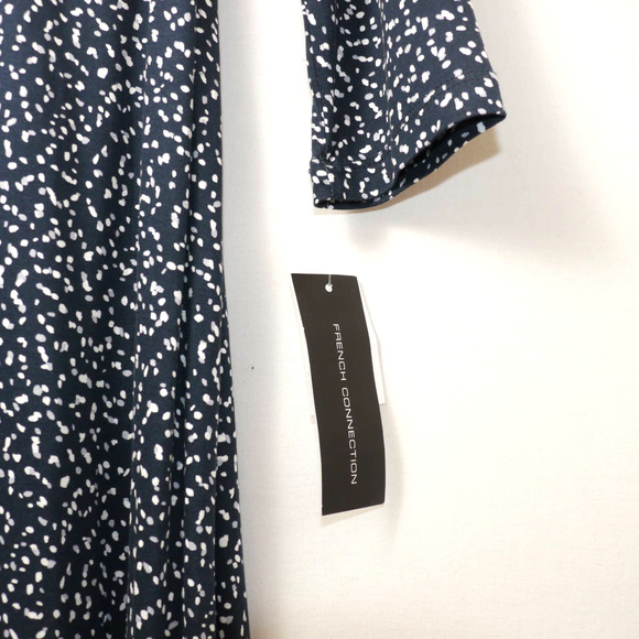 French Connection Polka Dot Jersey Dress Size L - Picture 5 of 10